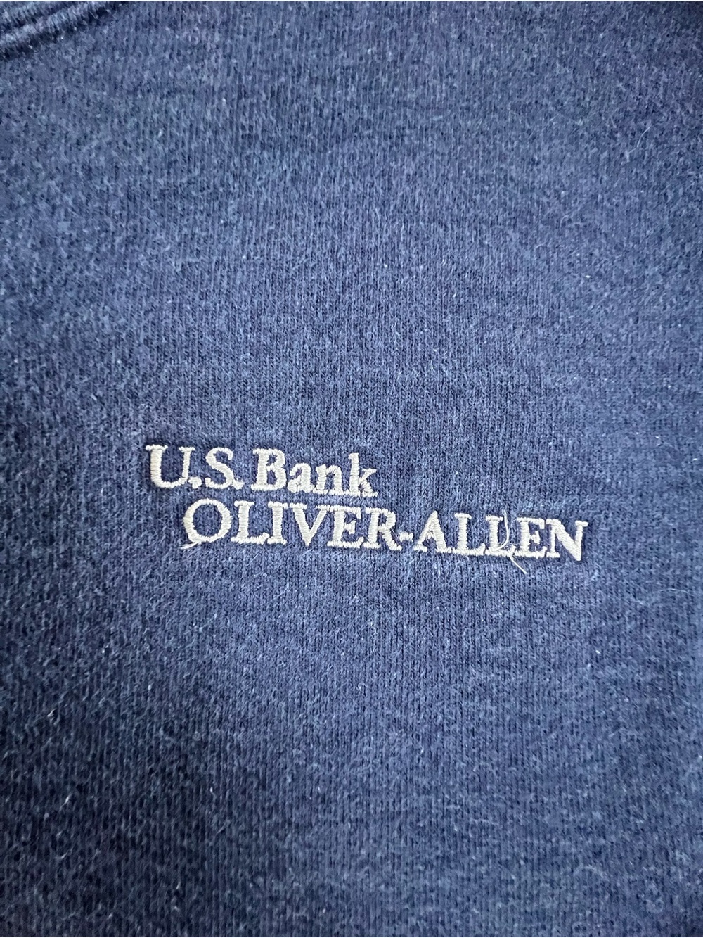 Vintage Navy Blue Single Stitch Crewneck Sweatshirt M - Picture 2 of 7